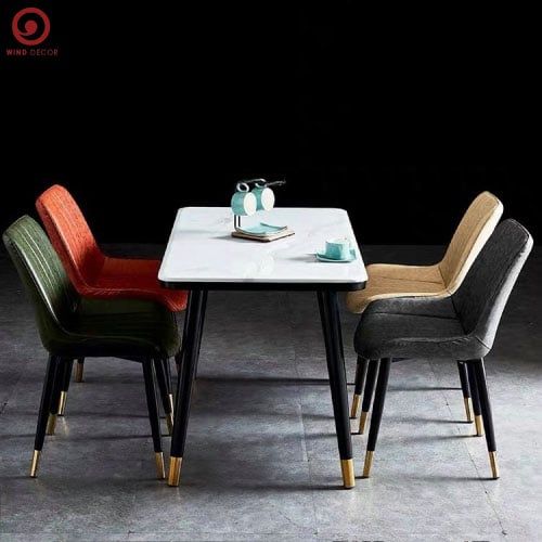  BAC-56 Bộ bàn ăn Ceramic A5 và 4 Ghế Azzor-G Tùy Chọn Màu Sắc 