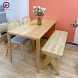  BA-60 Bộ Bàn Ăn Neva và 2 Ghế MayoiSeater và Ghế Băng Mây Rattan 