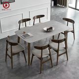  BAC-170 Bộ bàn ăn mặt đá Ceramic và 4 ghế CH33 