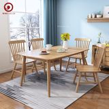  BA-03 Bộ Bàn Ăn 4 Ghế Pinnston Wood - Ghế Song Tiện 