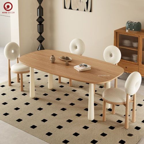  BAC-117 Bộ bàn ăn 4 Ghế Donut 