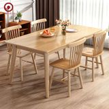  BA-03 Bộ Bàn Ăn 4 Ghế Pinnston Wood - Ghế Song Tiện 