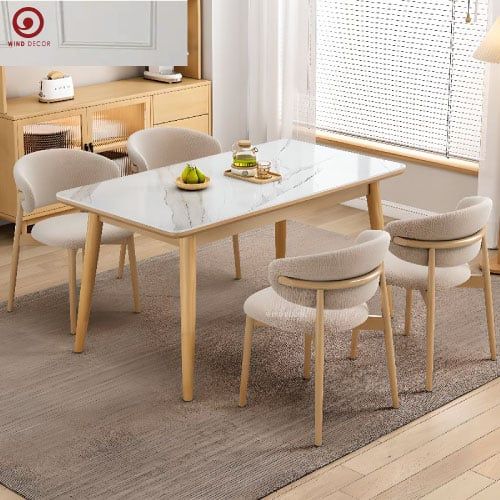  BAC-157 Bộ bàn ăn 4 Ghế Oleandro Rubber 