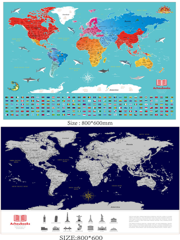 Combo: Bản đồ cào - Scratch Maps