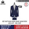 [NGÀY 12.10] Bộ Suit Nam Mon Amie Đen G84.037 - 80% Wool 140s (Dành cho người Big Size)