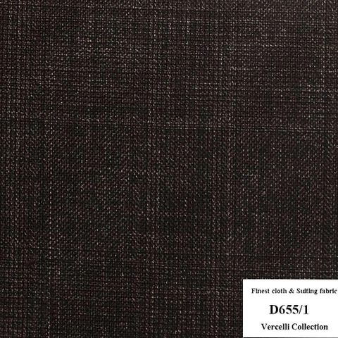 D655/1 Vercelli CXM - Vải Suit 95% Wool - Nâu Trơn