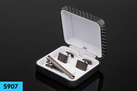 Bộ Cufflink khuy măng sét nam Tie clip S907