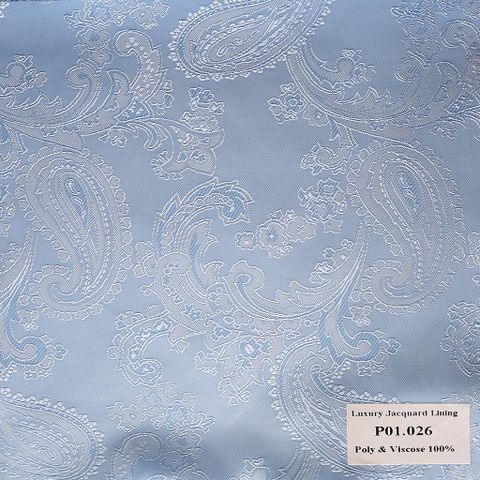 Khăn Pocket Square Hoa Vân Xanh Biển P01.026