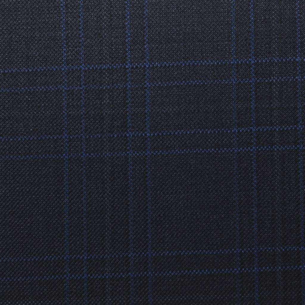 D555/2 Vercelli CV - Vải Suit 95% Wool - Xanh Dương Caro