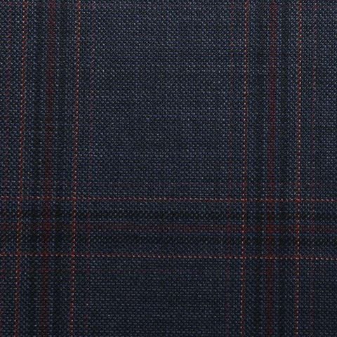 D529/1 Vercelli CV - Vải Suit 95% Wool - Xanh Dương Caro