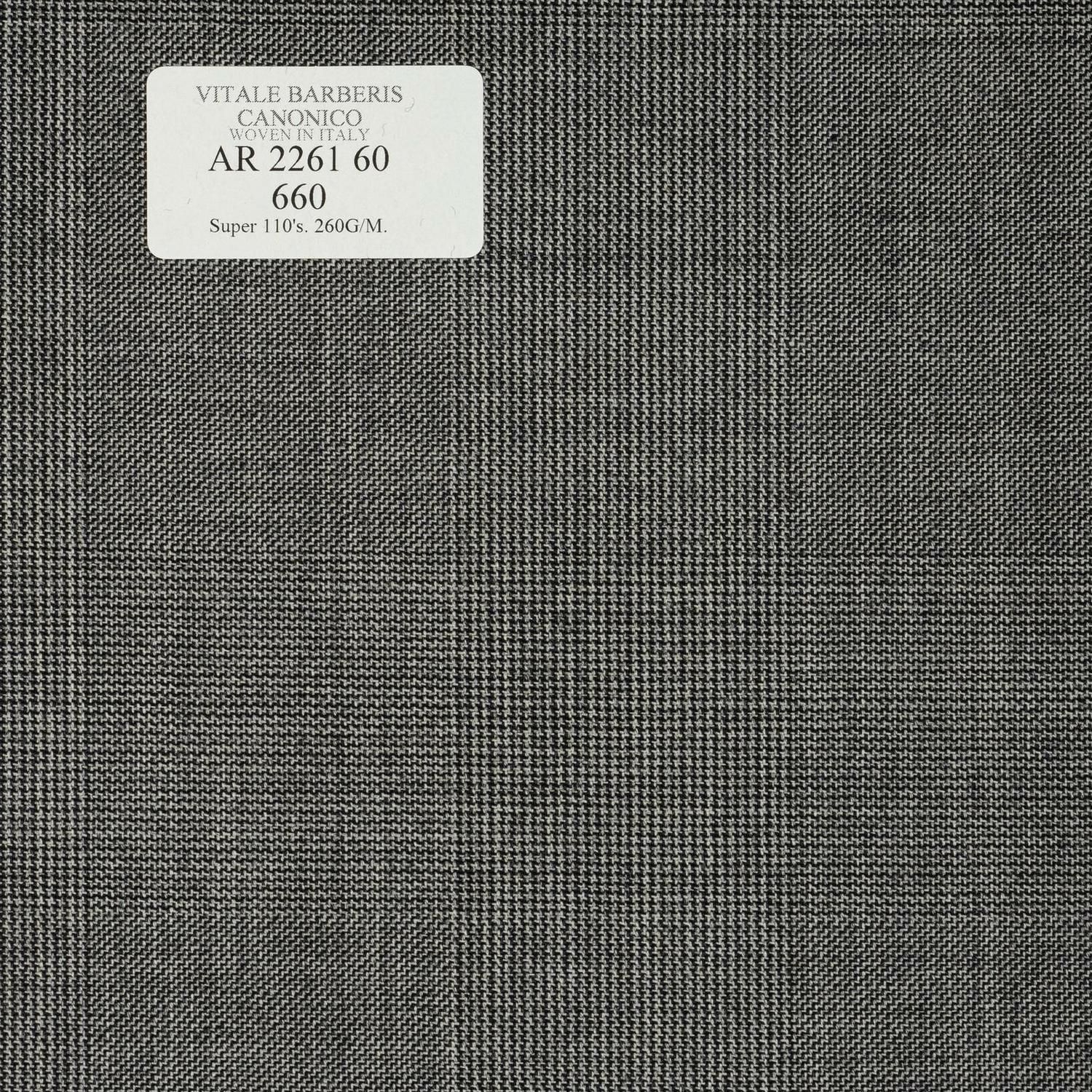 AR 2261 60 CANONICO - 100% Wool - Xám Trơn