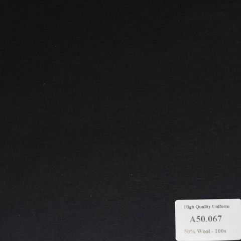 A50.067 Kevinlli V1 - Vải Suit 50% Wool - Đen Trơn