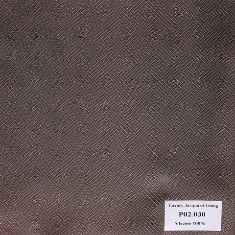 Khăn Pocket Square Hoa Văn Nâu P02.030