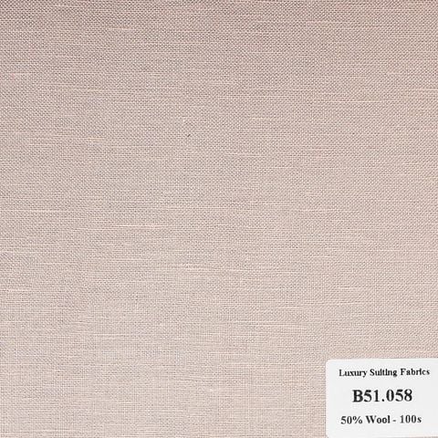 B51.058 Kevinlli V2 - Vải Suit 50% Wool - Hồng Trơn