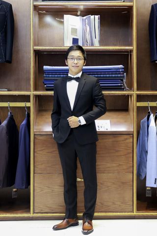 Tuxedo Ve Ngược 1 Nút Ôm Dáng