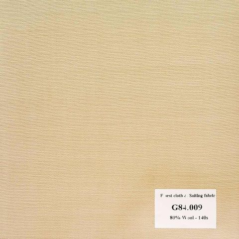 G84.009 Kevinlli V7 - Vải Suit 80% Wool - Vàng Trơn