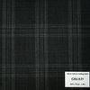 G84.039 Kevinlli V7 - Vải Suit 80% Wool - Xám Đen Caro