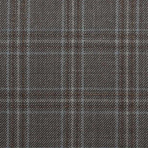 D532/1 Vercelli CV - Vải Suit 95% Wool - Xám Caro