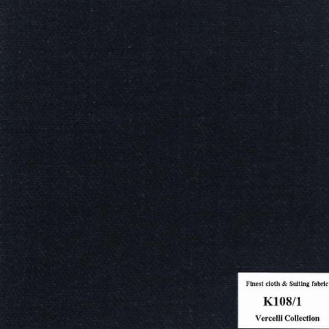 K108/1 Vercelli CXM - Vải Suit 95% Wool - Xanh Dương Trơn