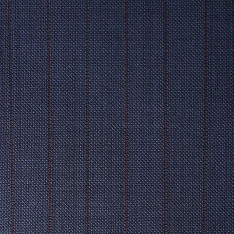 D504/43 Vercelli CX - Vải Suit 95% Wool - Xanh Dương Sọc