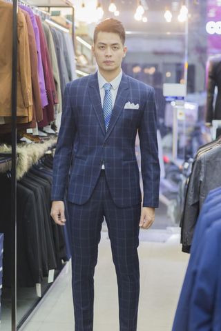 Suit Chú rể Caro xanh Cao cấp #D-531/2