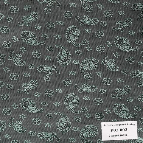 Khăn Pocket Square Hoa Vân Xám Xanh P02.003