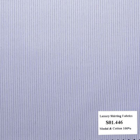 S01.446 - Sơmi Cotton & Modal - Tím Sọc