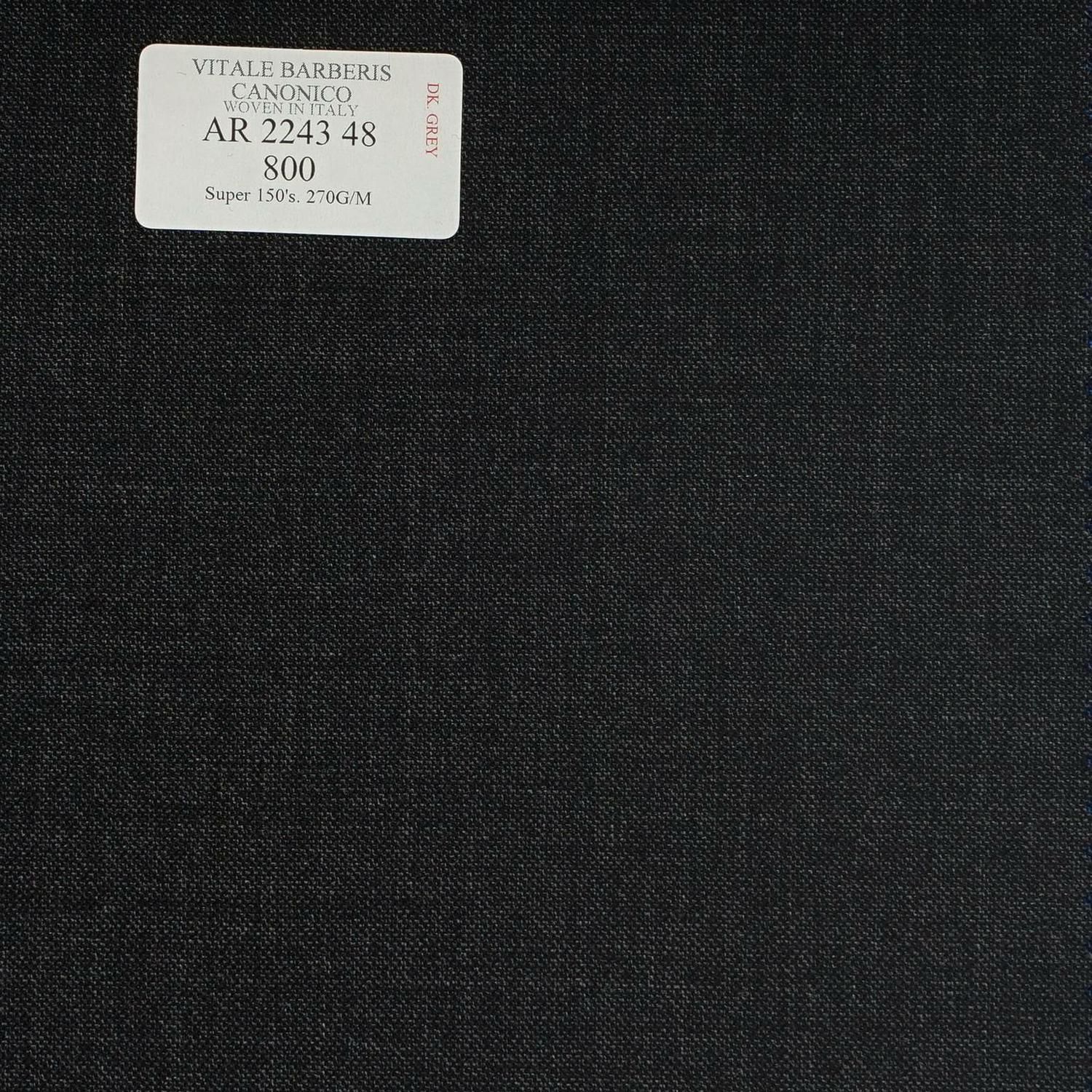 AR 2243 48 CANONICO - 100% Wool - Đen Trơn