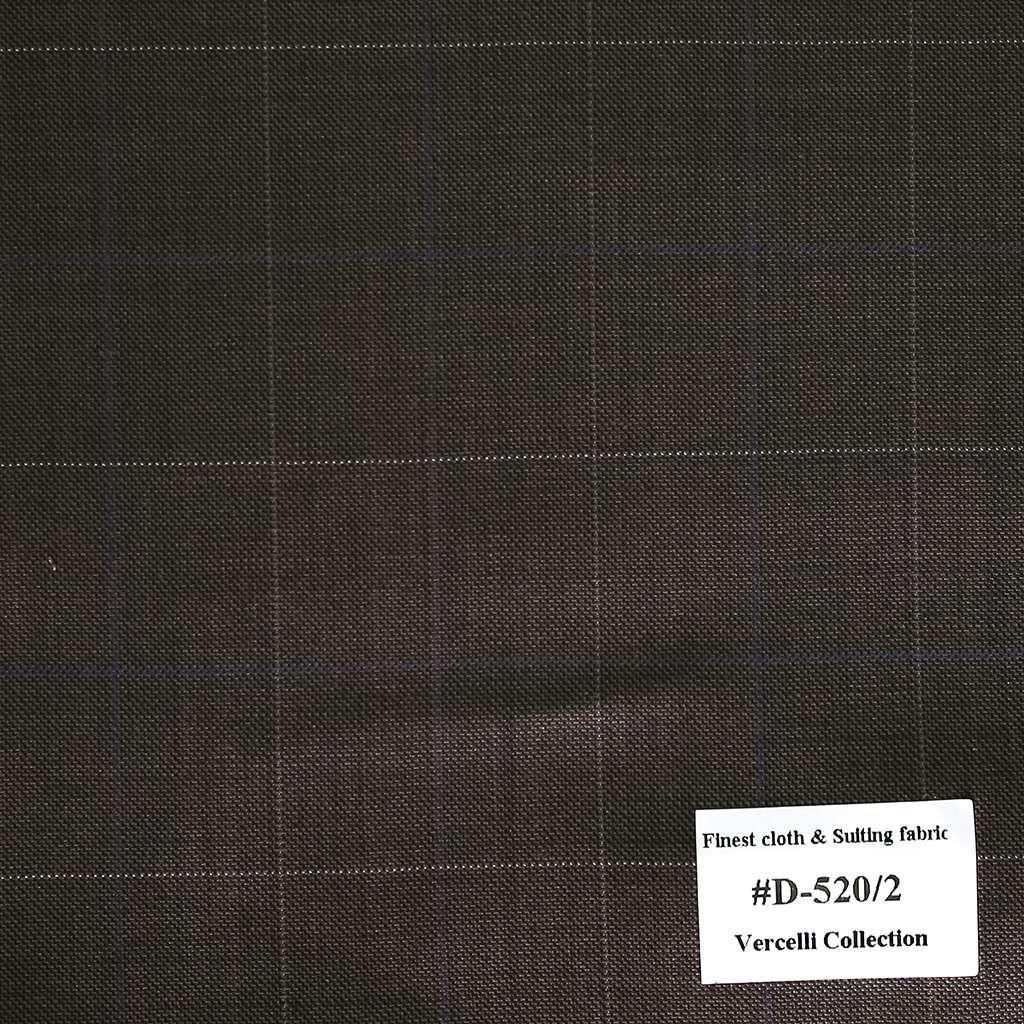 D-520/2 Vercelli V9 - Vải Suit 95% Wool - Caro Nâu