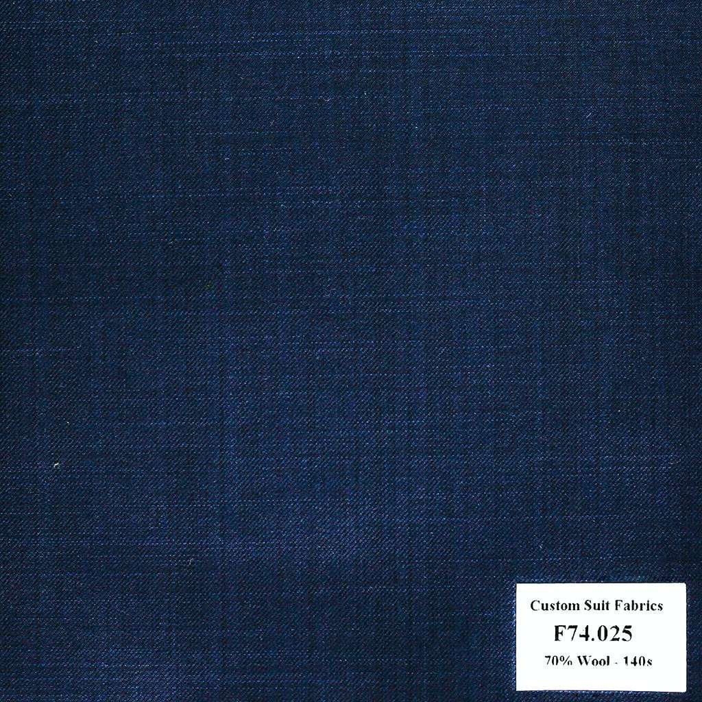 [ Hết hàng ] F74.025 Kevinlli V6 - Vải Suit 70% Wool - Xanh Dương Trơn