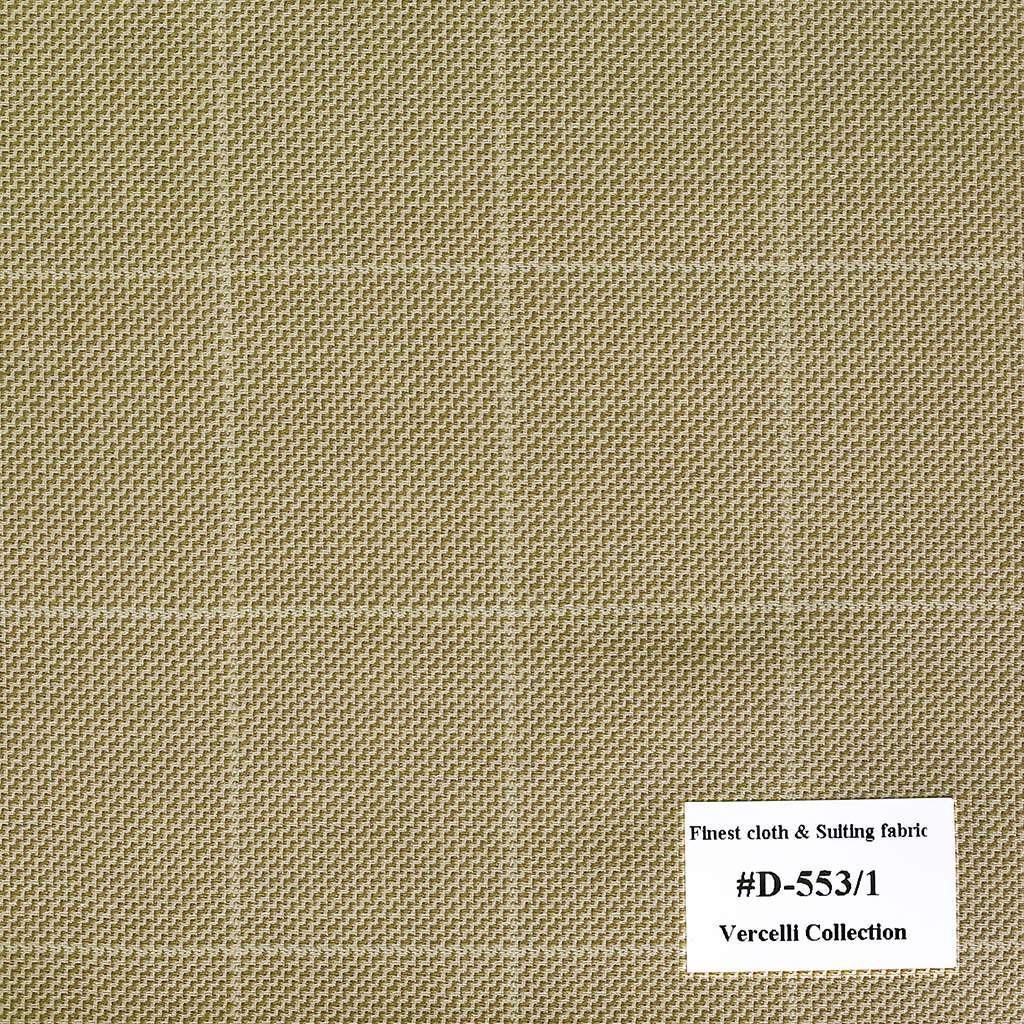 D-553/1 Vercelli V9 - Vải Suit 95% Wool - Vàng Caro