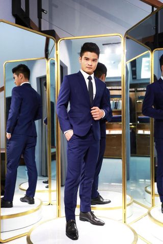 Bộ Suit Chú rể Xanh Navy G84.006