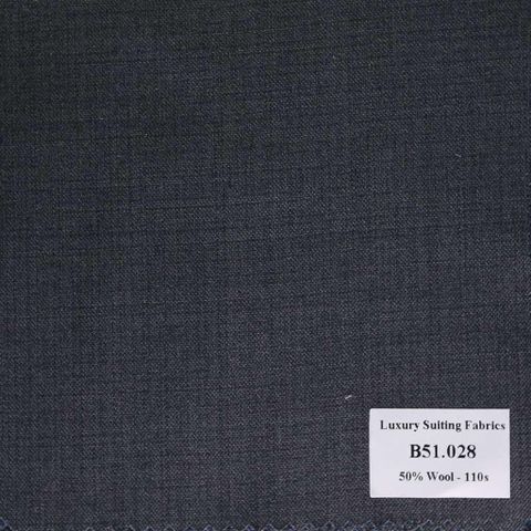 B51.028 Kevinlli V2 - Vải Suit 50% Wool - Xám Trơn