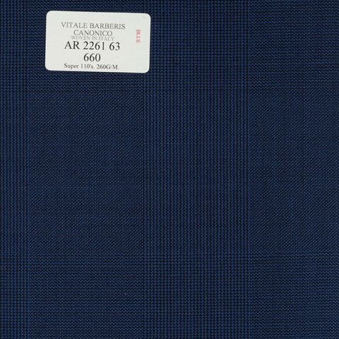 AR 2261 63 CANONICO - 100% Wool - Xanh Dương Trơn