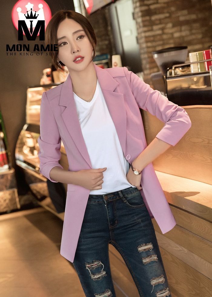 Áo khoác blazer áo vest nữ kiểu Hàn Quốc tay lỡ chất vải đẹp nhiều màu   Thời trang công sở WFstudios  MixASale