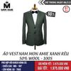 [NGÀY 6.11] Áo Vest Nam Mon Amie Xanh Rêu A50.060 - 50% Wool 100s
