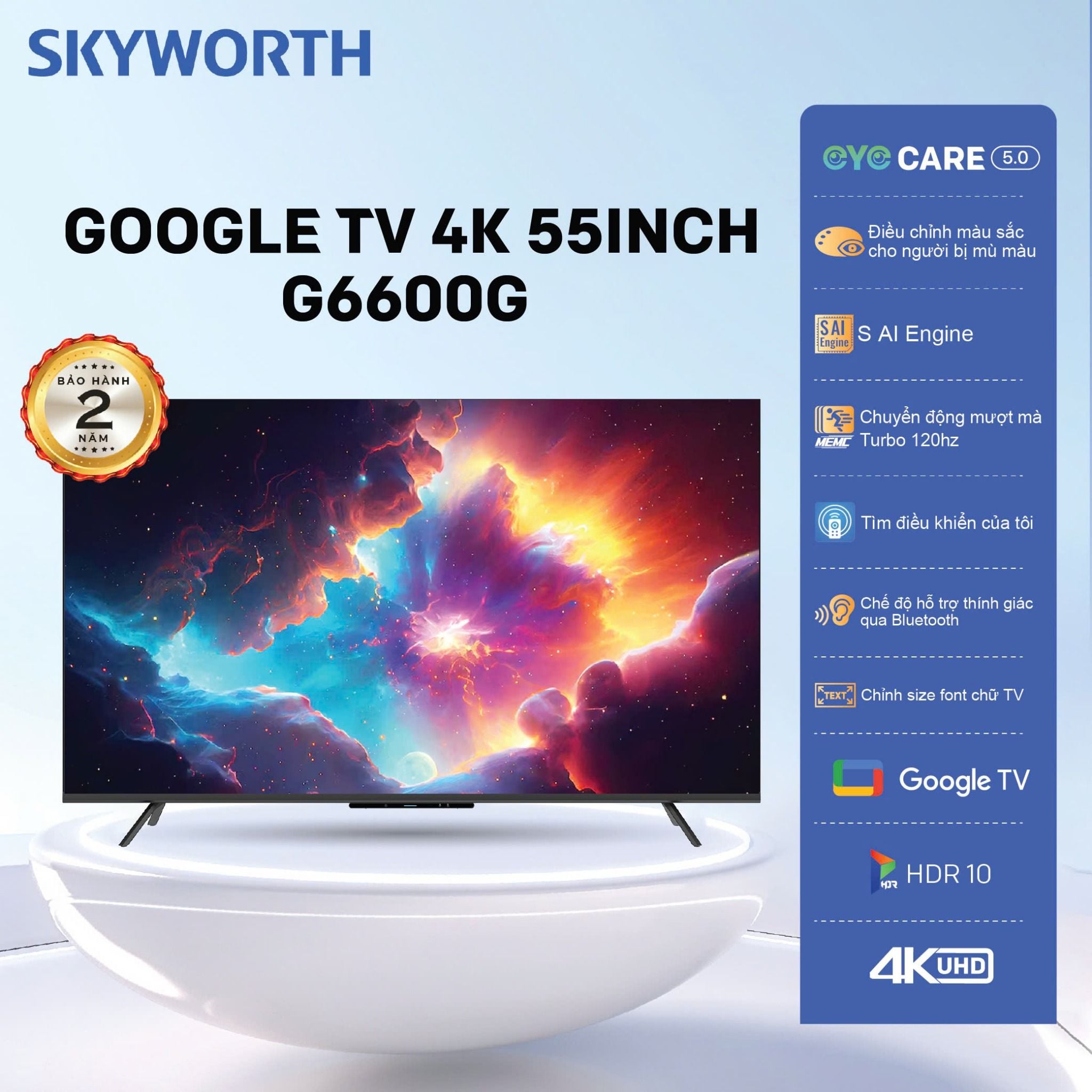  G6600G | 4K UHD 55” Google TV 