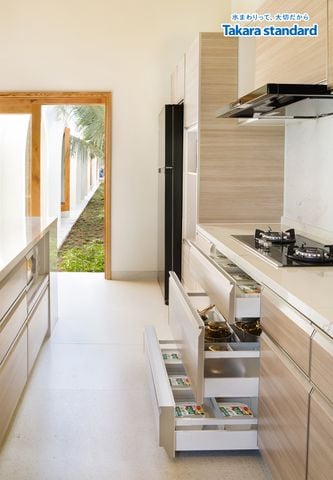 Hệ Tủ Bếp Nhật Bản Lemure Cao Cấp Chữ L  -  Nhà Phố Đồng Nai