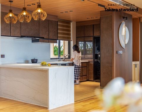 Hệ Tủ Bếp Nhật Bản Cao Cấp Lemure Chữ G Màu LJR - Nhà phố Bình Tân