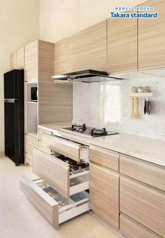Hệ Tủ Bếp Nhật Bản Lemure Cao Cấp Chữ L  -  Nhà Phố Đồng Nai
