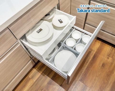 Hệ Tủ Bếp Nhật Bản Lemure Cao Cấp Hình Chữ L Màu Vân Gỗ