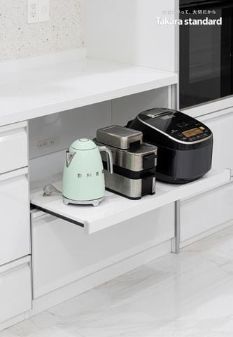 Hệ Tủ Bếp Nhật Bản Cao Cấp Treasia Chữ L Màu VSW - Nhà phố Phú Nhuận