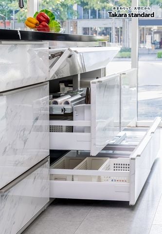 Hệ Tủ Bếp Nhật Bản Cao Cấp Lemure Chữ I Màu LJD - Biệt Thự phố Tây Hồ Tây, Hà Nội