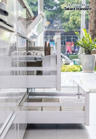 Hệ Tủ Bếp Nhật Bản Cao Cấp Lemure Chữ I Màu LJD - Biệt Thự phố Tây Hồ Tây, Hà Nội