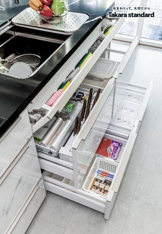 Hệ Tủ Bếp Nhật Bản Cao Cấp Lemure Chữ I Màu LJD - Biệt Thự phố Tây Hồ Tây, Hà Nội