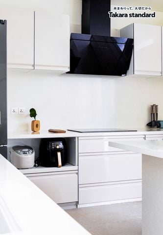 Hệ Tủ Bếp Nhật Bản Cao Cấp Treasia Chữ U Màu VSI -  Nhà phố Tân Bình