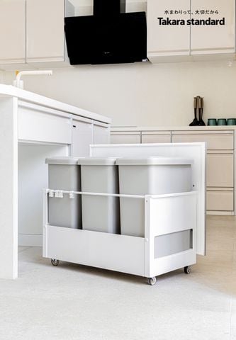 Hệ Tủ Bếp Nhật Bản Cao Cấp Treasia Chữ U Màu VSI -  Nhà phố Tân Bình
