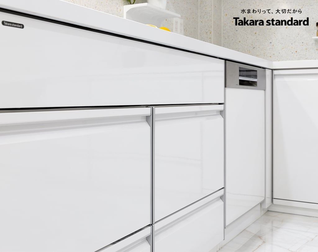 Hệ Tủ Bếp Nhật Bản Cao Cấp Treasia Chữ L Màu VSW - Nhà phố Phú Nhuận