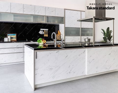 Hệ Tủ Bếp Nhật Bản Cao Cấp Lemure Chữ I Màu LJD - Biệt Thự phố Tây Hồ Tây, Hà Nội