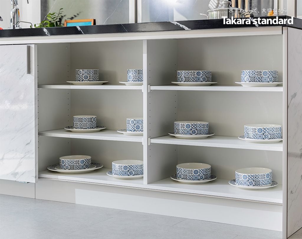 Hệ Tủ Bếp Nhật Bản Cao Cấp Lemure Chữ I Màu LJD - Biệt Thự phố Tây Hồ Tây, Hà Nội